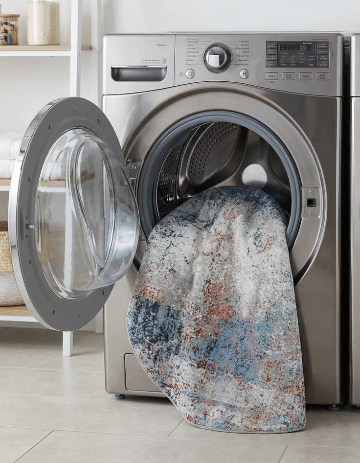 Detail image of  5' 3 x 5' 3 Kamala Washable Round Rug