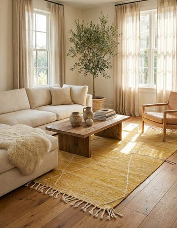 6' 9 x 10' Hand Knotted Moroccan Wool Rug