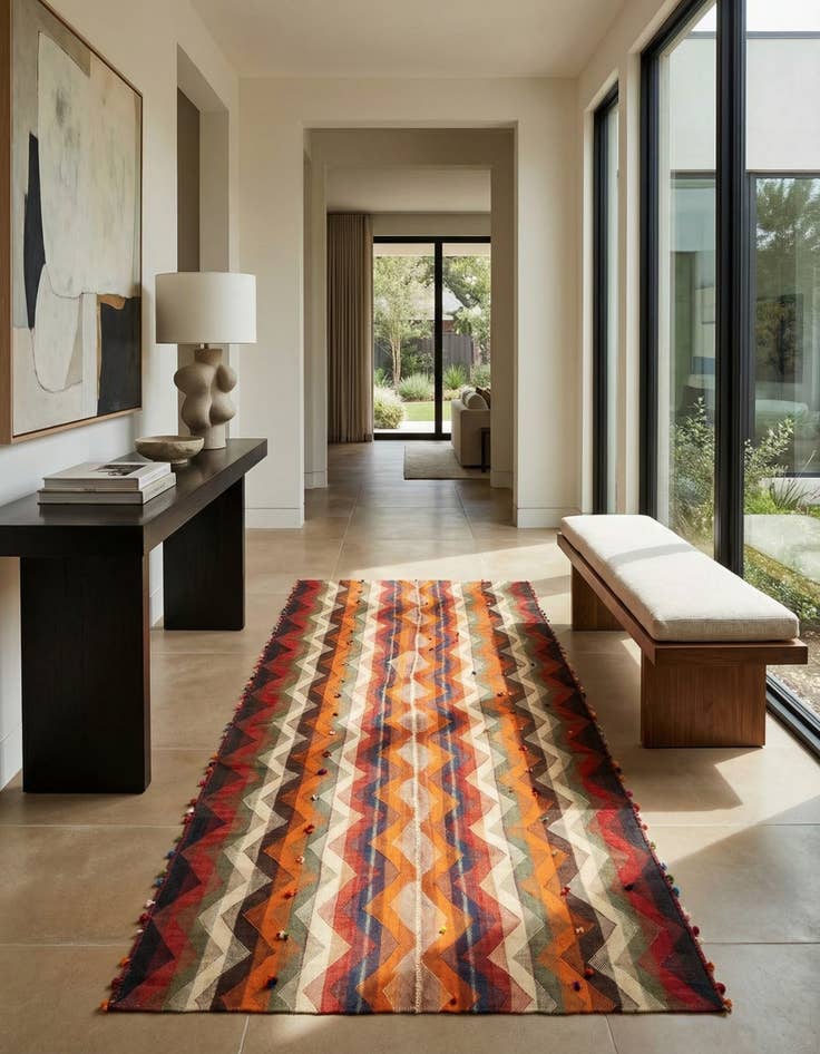 Detail image of 4' 8 x 8' 11 Jajim Runner Rug