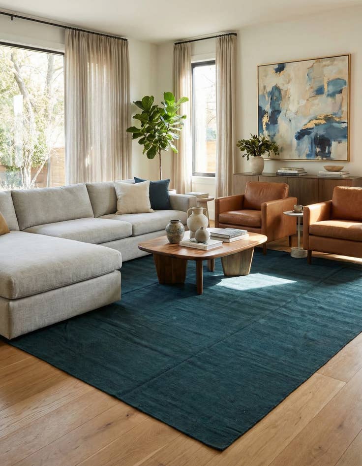 Detail image of 8' 3 x 9' 6  Hand Woven Kilim Modern Wool Rug