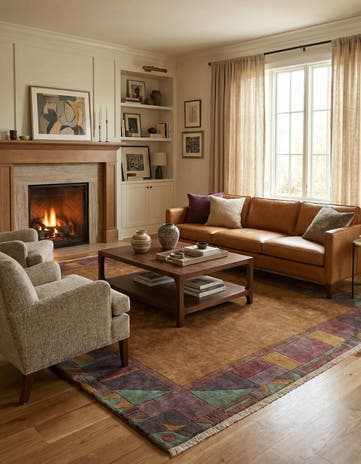 8' 3 x 8' 3 Hand Knotted Tibet Wool Square Rug