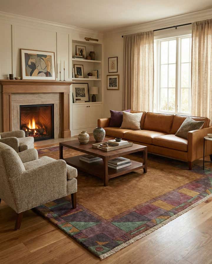 8' 3 x 8' 3 Hand Knotted Tibet Wool Square Rug