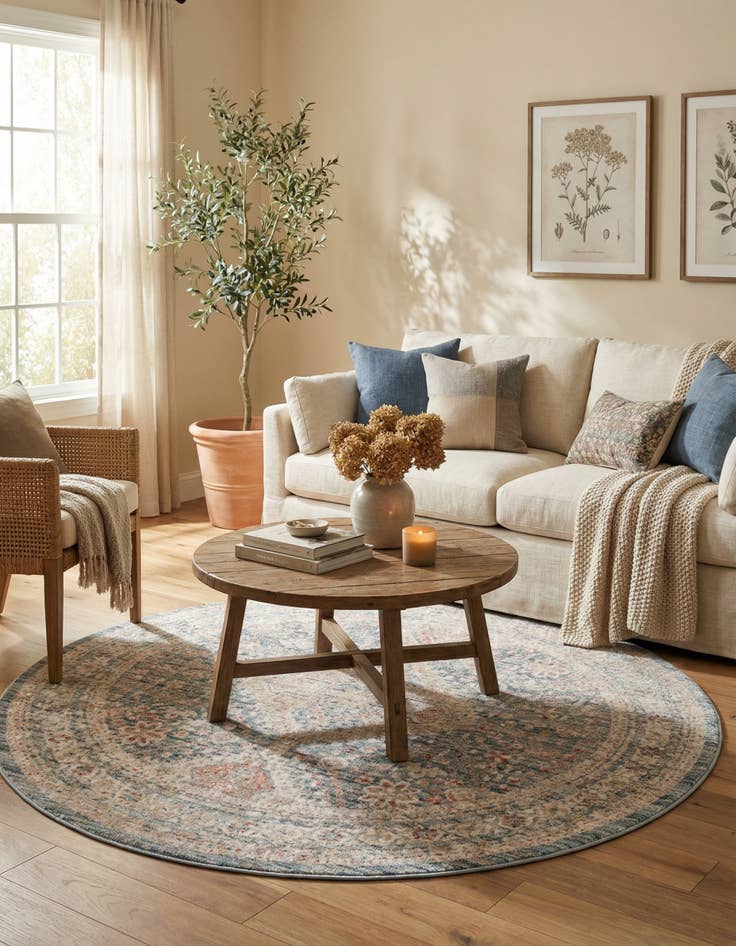 Detail image of 5' x 5' Noble Round Rug