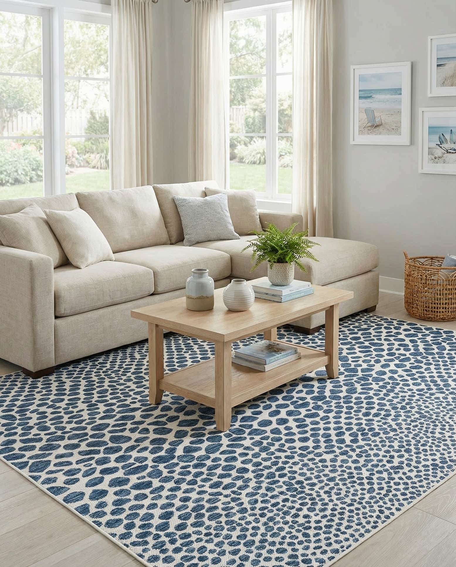 6' x 9' Easy-Clean Jill Zarin Cape Town Indoor / Outdoor Rug