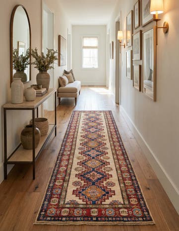 2' 8 x 9' 6 Hand Knotted Kazak Runner Rug