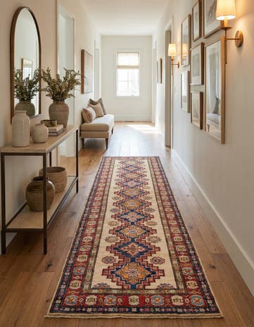 2' 8 x 9' 6 Hand Knotted Kazak Runner Rug