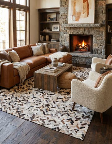5' x 8' Cowhide Rug