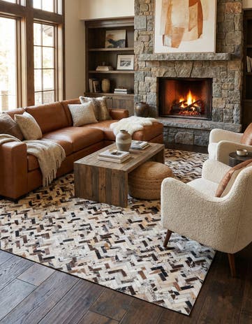5' x 8' Cowhide Rug