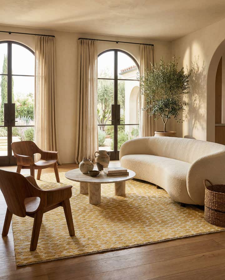 8' x 10' Hand Knotted Darya Wool Rug