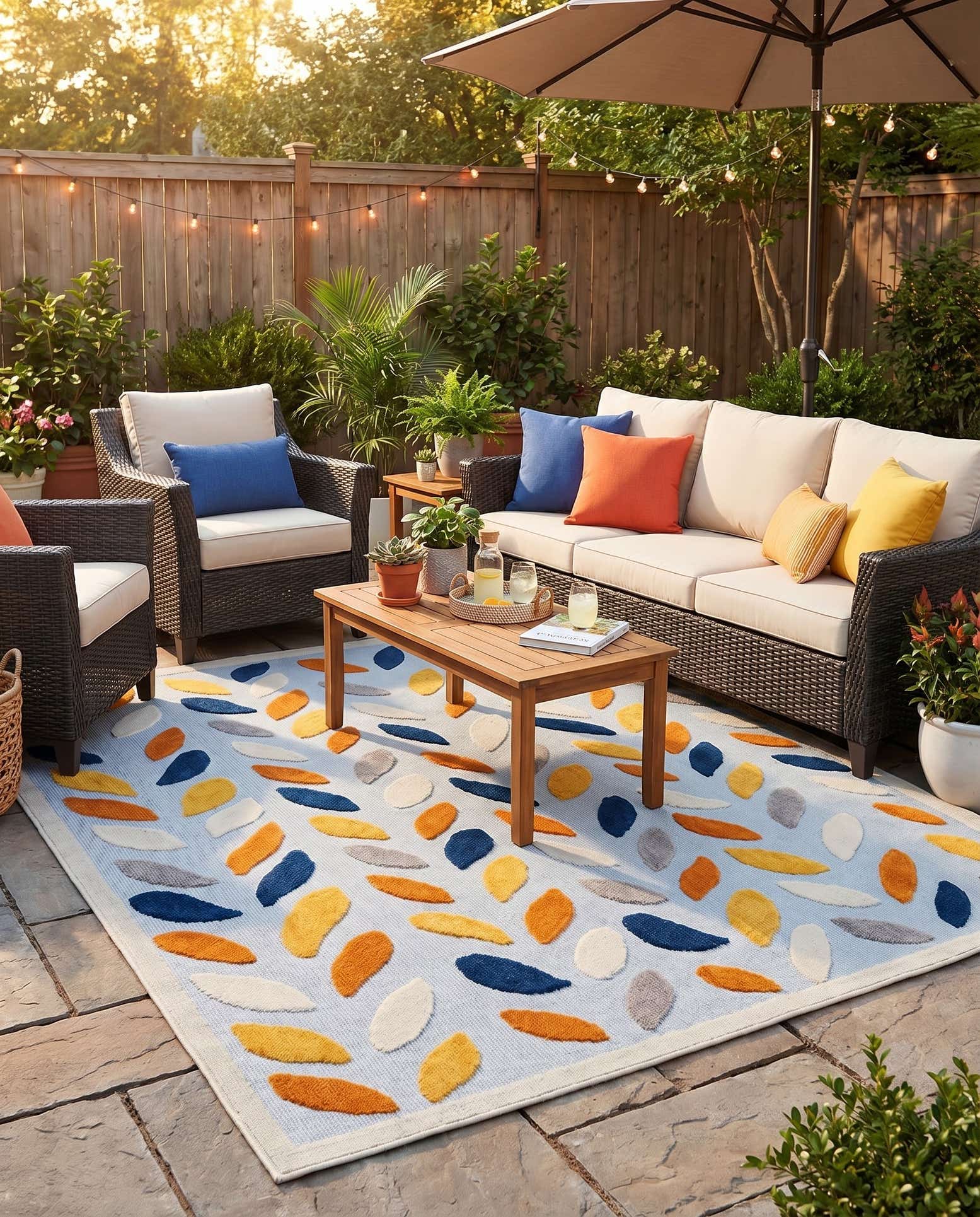 7' 10 x 7' 10 Easy-Clean Aruba Indoor / Outdoor Square Rug