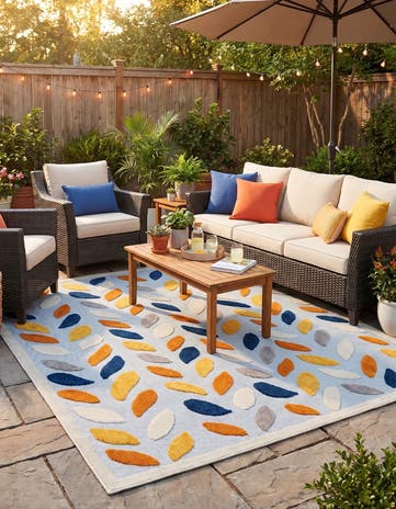 7' 10 x 7' 10 Easy-Clean Aruba Indoor / Outdoor Square Rug