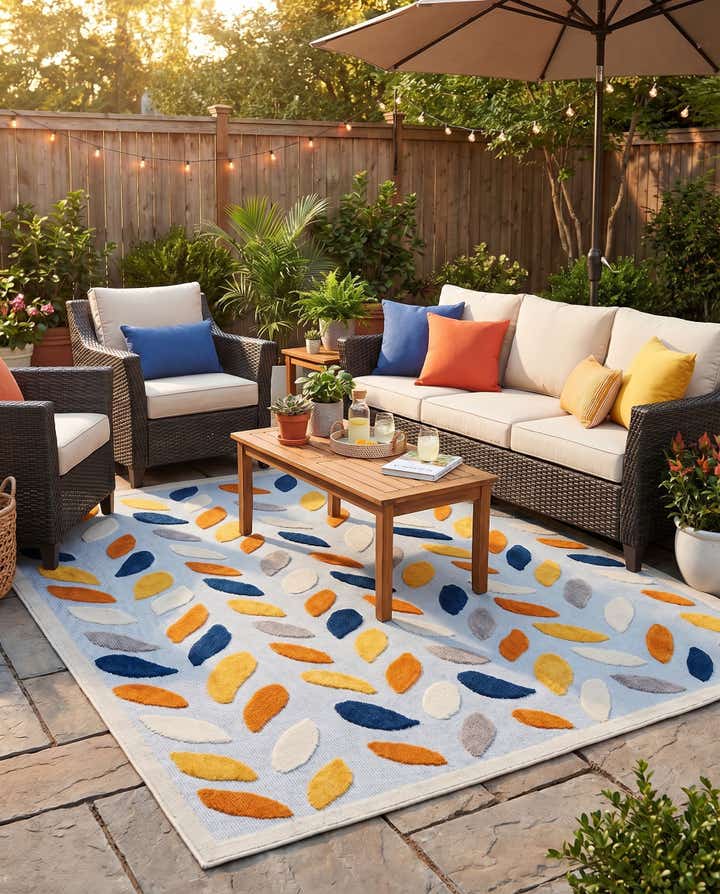 7' 10 x 7' 10 Easy-Clean Aruba Indoor / Outdoor Square Rug