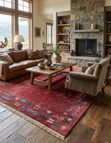 7' 3 x 9' 2 Hand Knotted Nepal Wool Rug