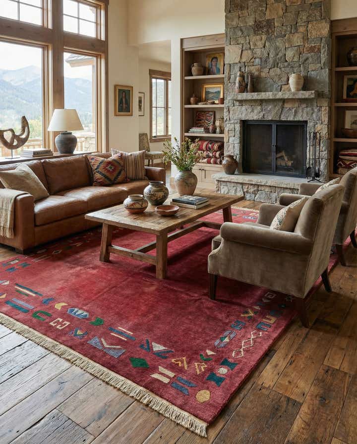 7' 3 x 9' 2 Hand Knotted Nepal Wool Rug