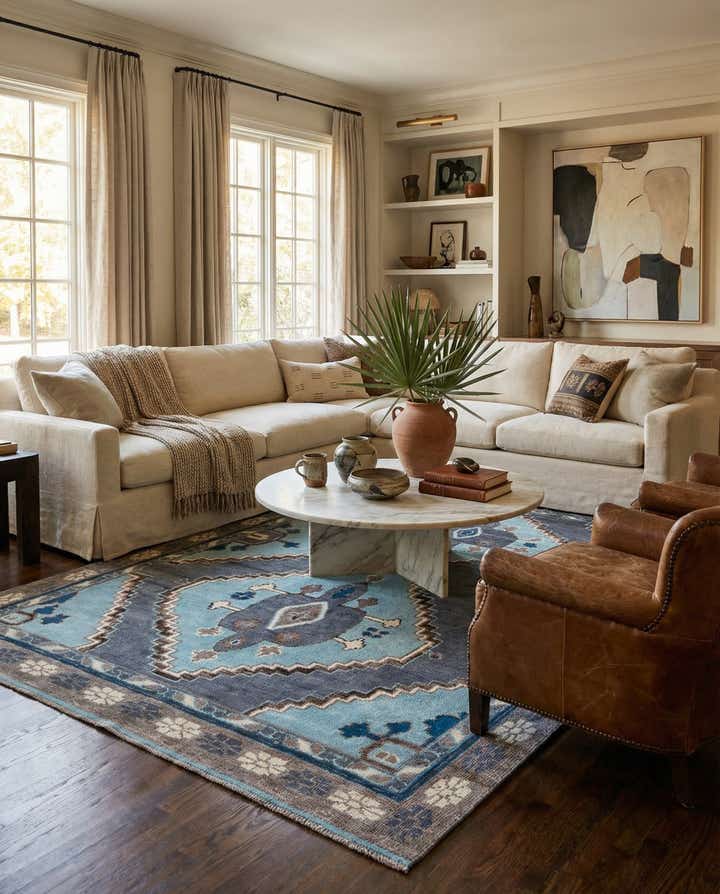 8' 10 x 12' 6 Hand Knotted Moroccan Wool Rug
