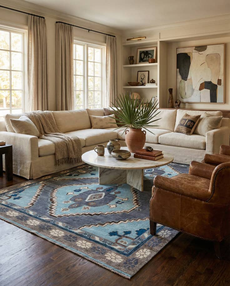 Detail image of 8' 10 x 12' 6 Hand Knotted Moroccan Wool Rug