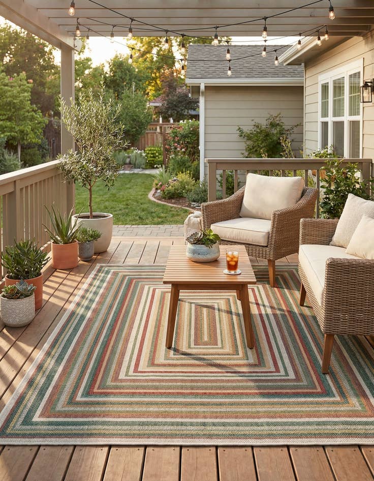 Detail image of 7' x 10'  Washable Baja Indoor / Outdoor Rug