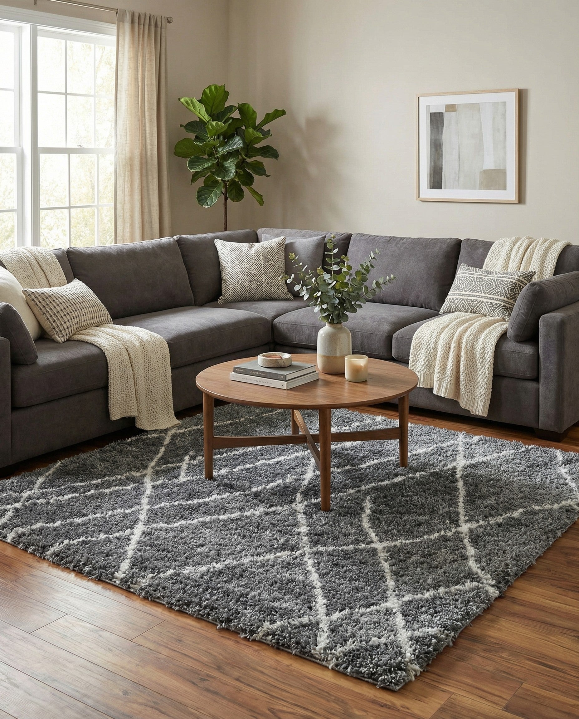  7' 10 x 7' 10 Soft Touch Shag Square Rug