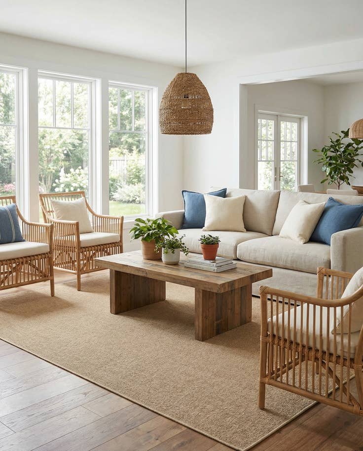 Detail image of 6' 1 x 9' Easy-Clean Solid Indoor / Outdoor Rug