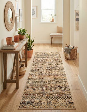 Beige Saturn Runner Rug
