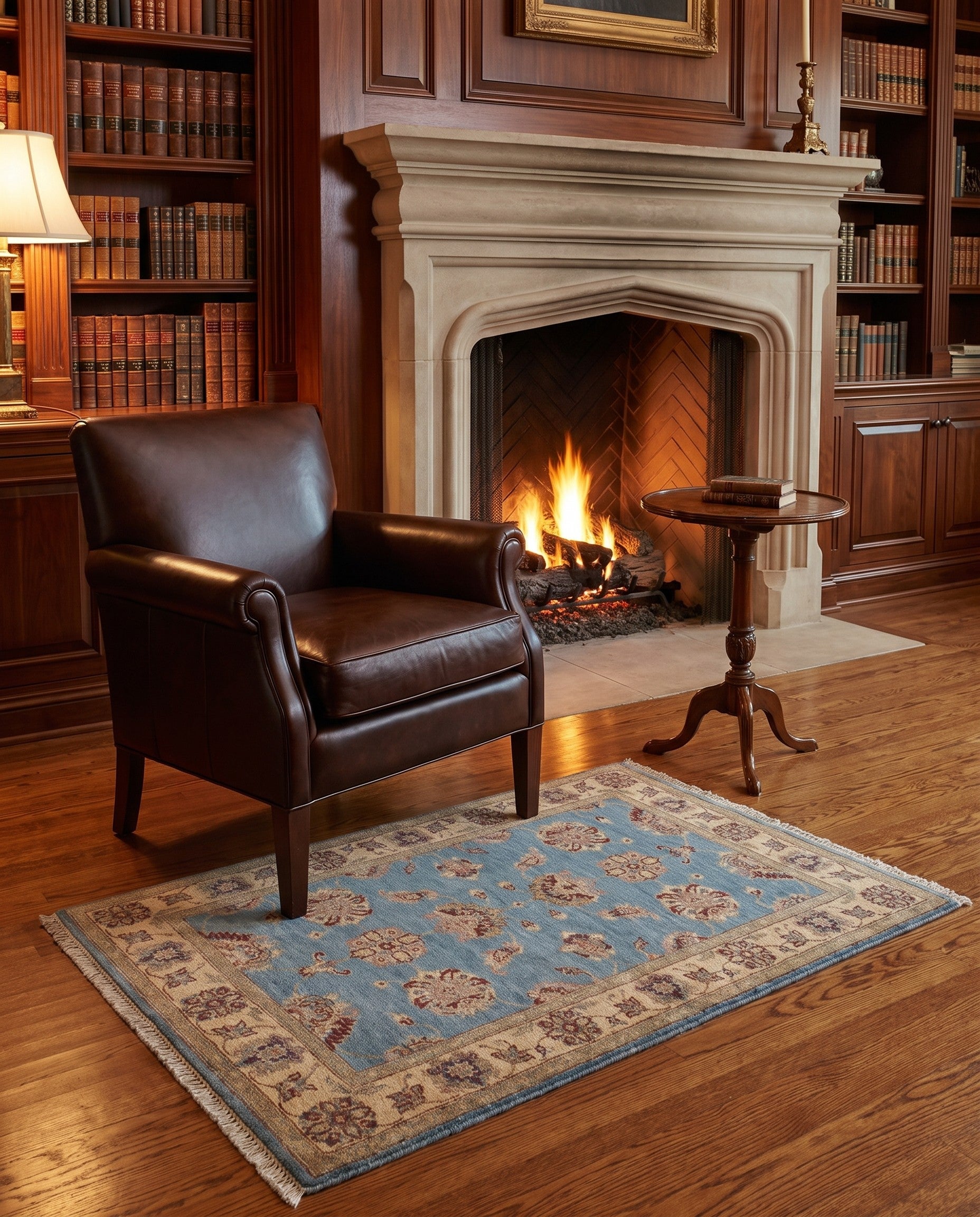3' 5 x 5' 1 Hand Knotted Ziegler Rug