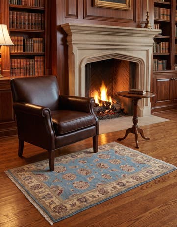 3' 5 x 5' 1 Hand Knotted Ziegler Rug