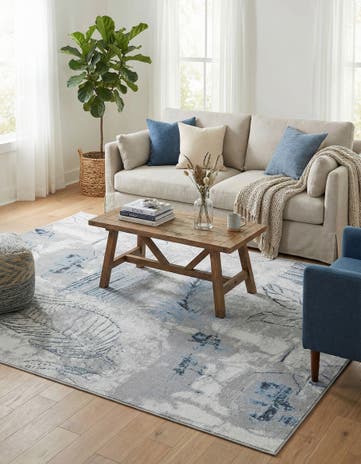 Ivory Gray Kamala Washable Rug