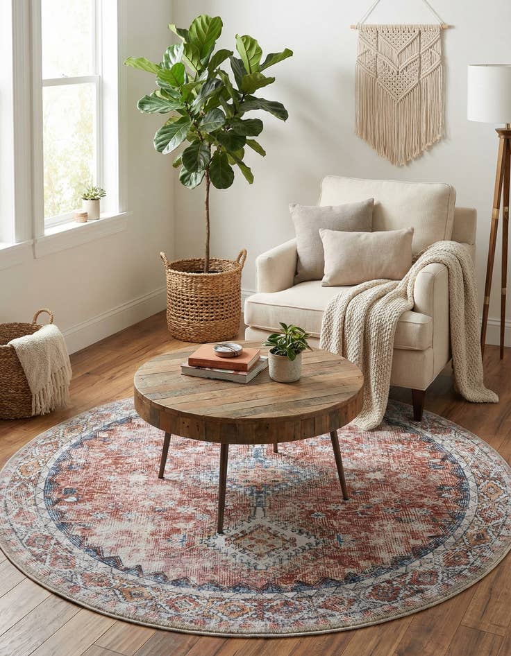 Detail image of  4' x 4' Yara Round Rug