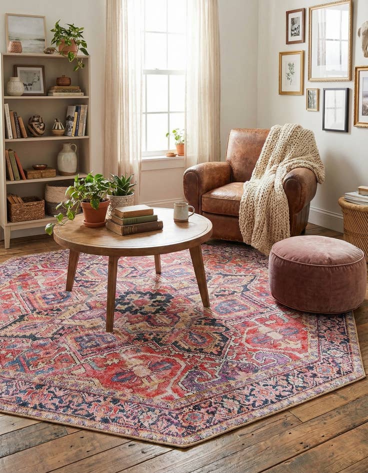 Detail image of 7' 6 x 7' 6 Timeless Octagon Rug