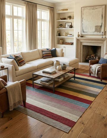 9' 10 x 13' 8 Hand Woven Kilim Modern Wool Rug