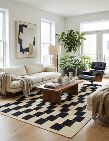5' 10 x 7' 10 Hand Woven Kilim Modern Wool Rug