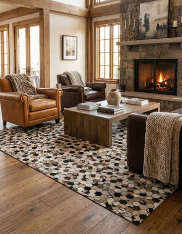 5' 1 x 7' 11 Cowhide - Patchwork Rug