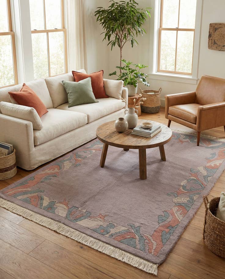 Detail image of 5' 10 x 7' 10 Hand Knotted Tibet Wool Rug