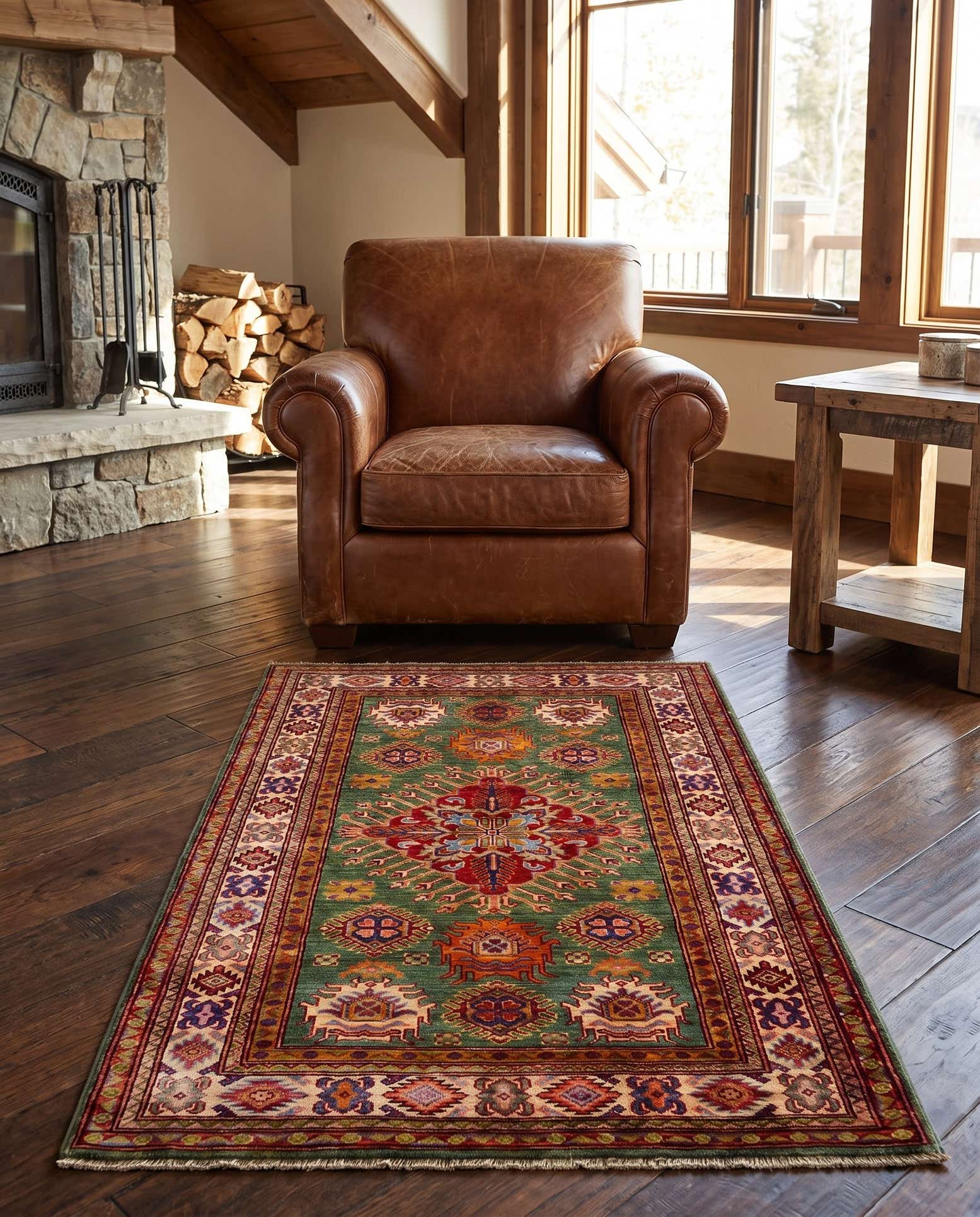 105cm x 150cm Hand Knotted Kazak Rug