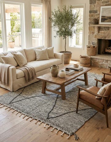 6' 2 x 10' Hand Knotted Moroccan Wool Rug