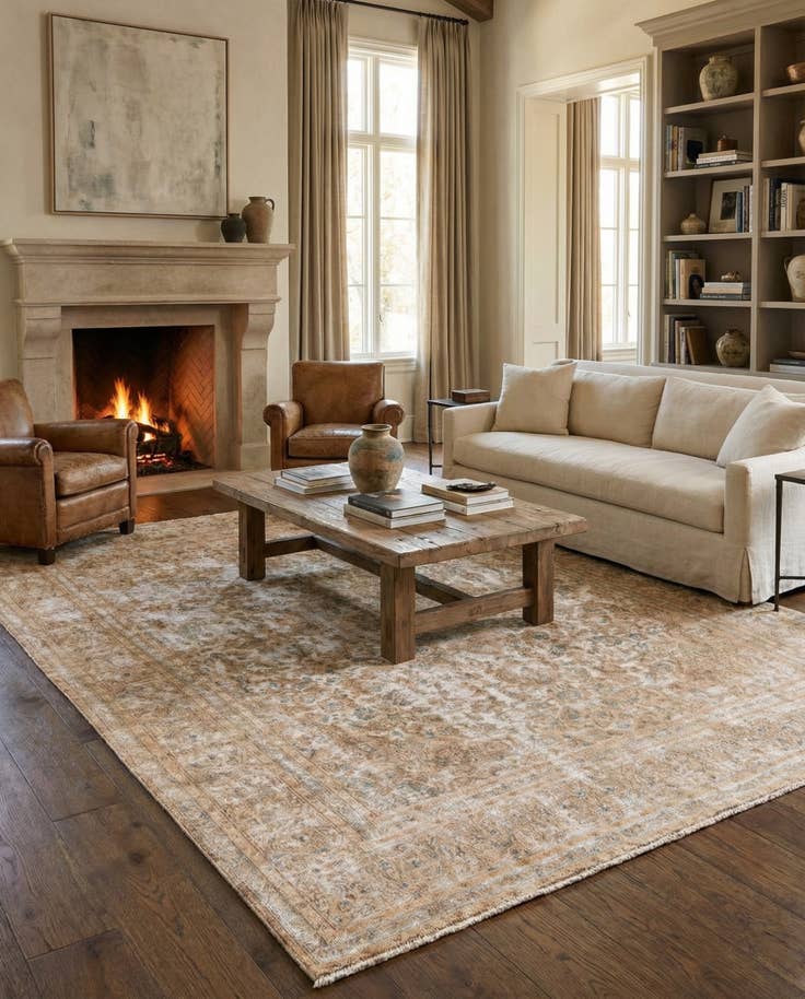 Detail image of 9' 7 x 12' 2 Hand Knotted Ultra Vintage Persian Wool Rug