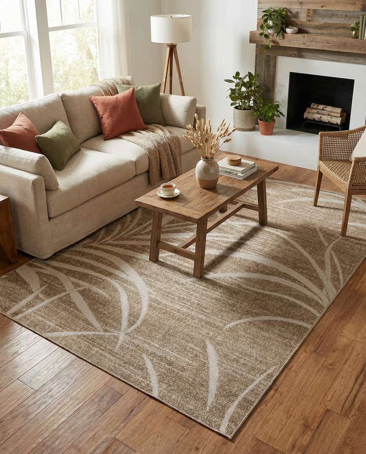 6' x 9' Easy-Clean Botanical Indoor / Outdoor Rug