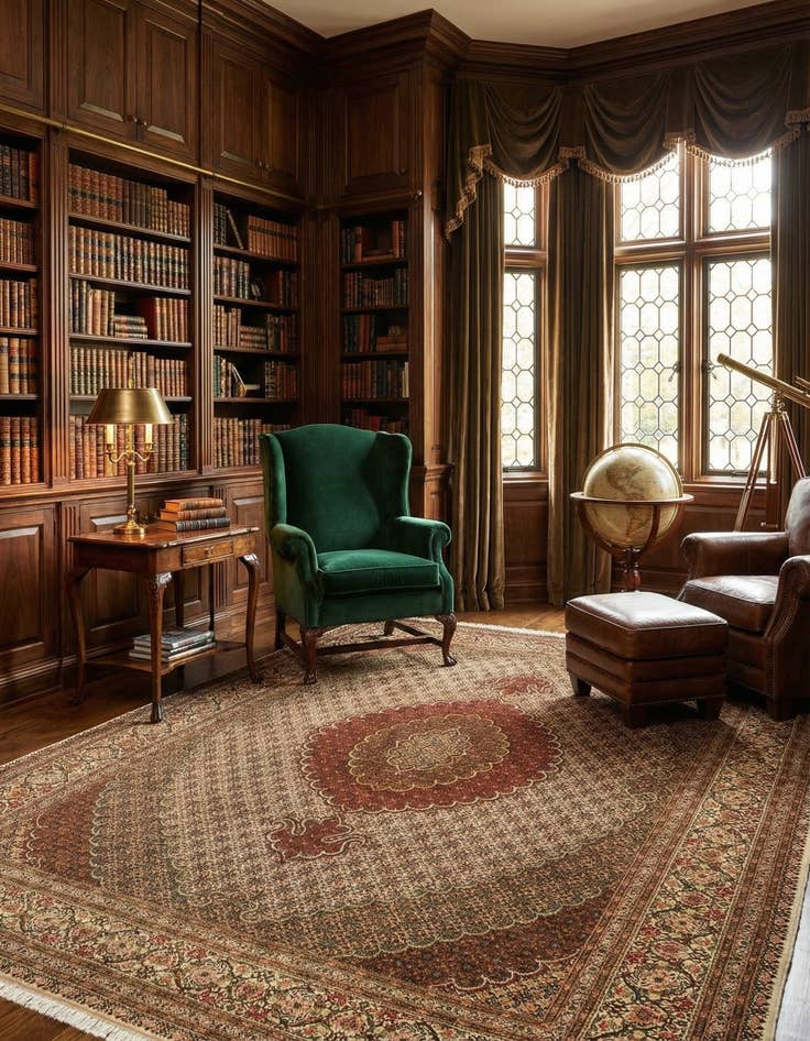 Detail image of  6' 9 x 9' 11 Tabriz Mahi Rug