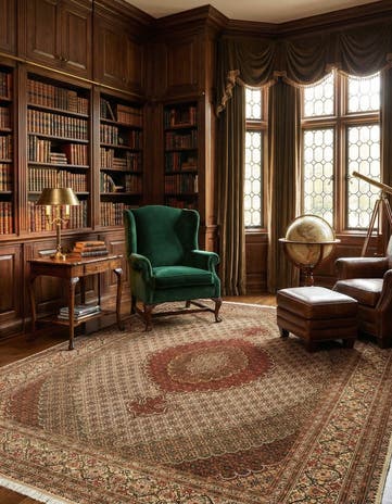 6' 9 x 9' 11 Tabriz Mahi Rug