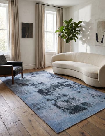 4' 9 x 9' Hand Knotted Ultra Vintage Persian Wool Rug