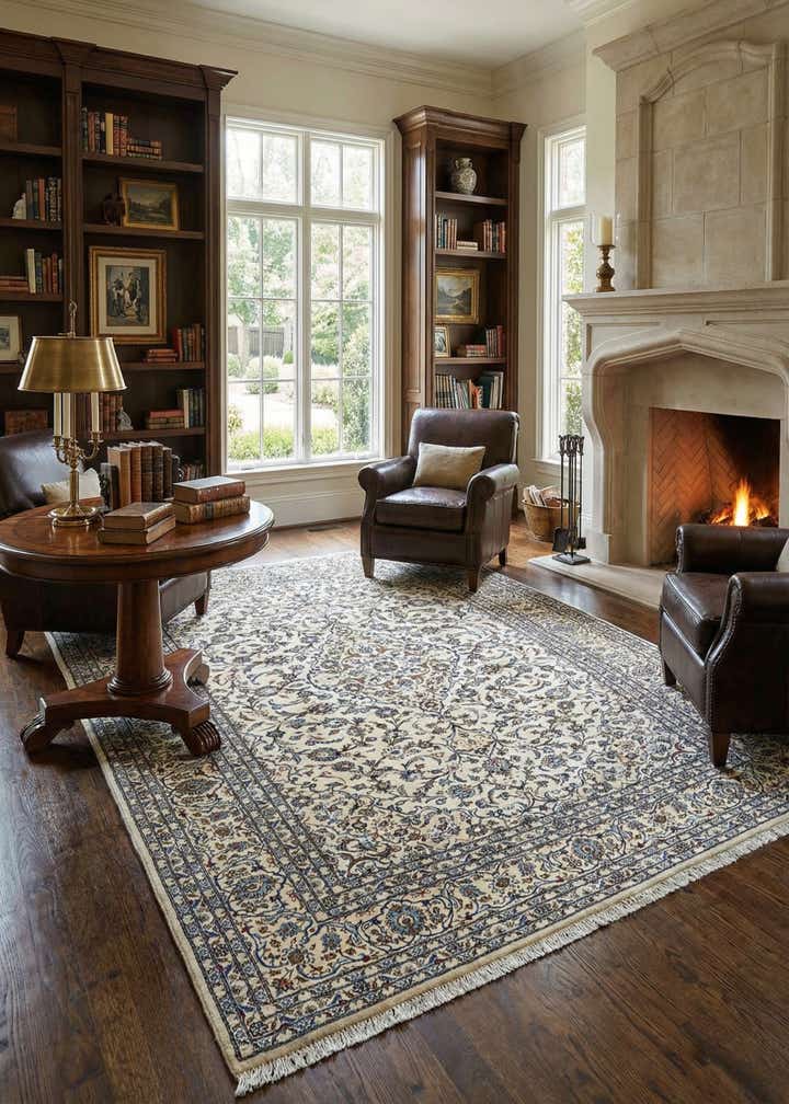 8' 2 x 11' 11 Kashan Rug
