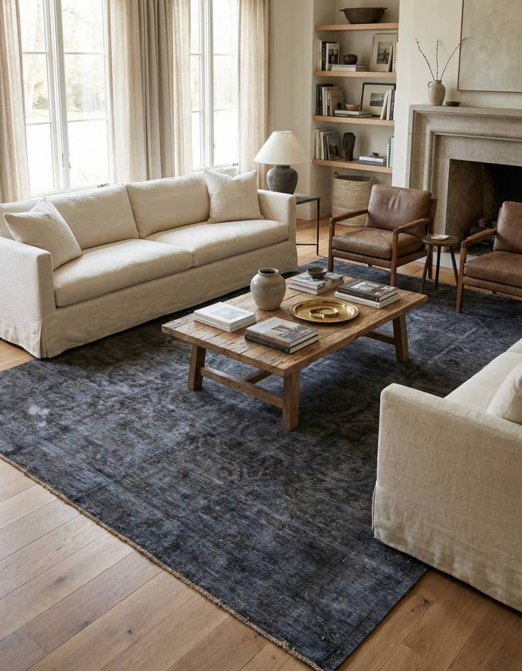 Detail image of 9' 3 x 12' 6  Hand Knotted Ultra Vintage Persian Wool Rug