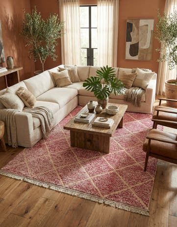 8' x 10' 9 Hand Knotted Moroccan Wool Rug