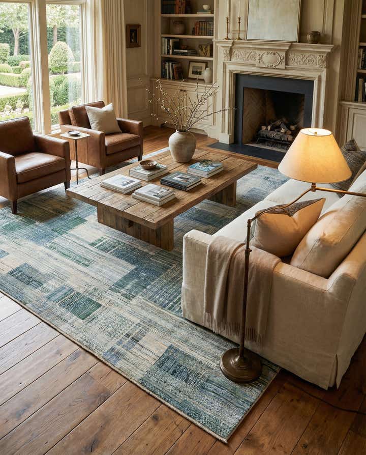 9' 9 x 13' 10 Hand Knotted Oushak Rug