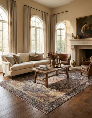 6' 1 x 9' 8 Hand Knotted Ultra Vintage Persian Wool Rug