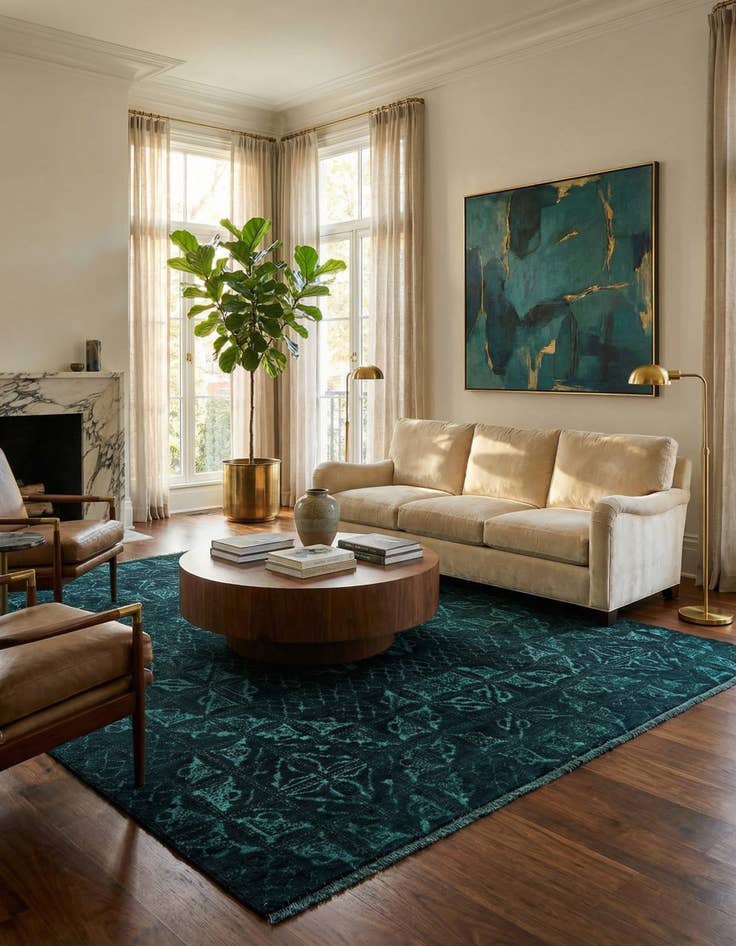 Detail image of 8' 1 x 10' 1  Hand Knotted Darya Rug