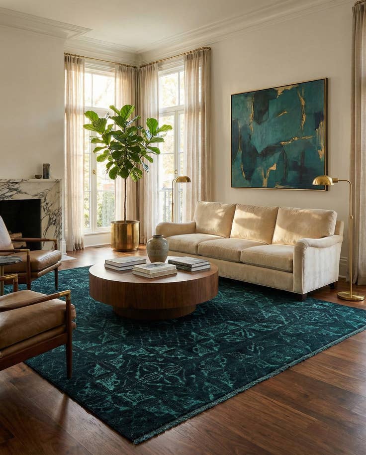 Detail image of 8' 1 x 10' 1 Hand Knotted Darya Rug