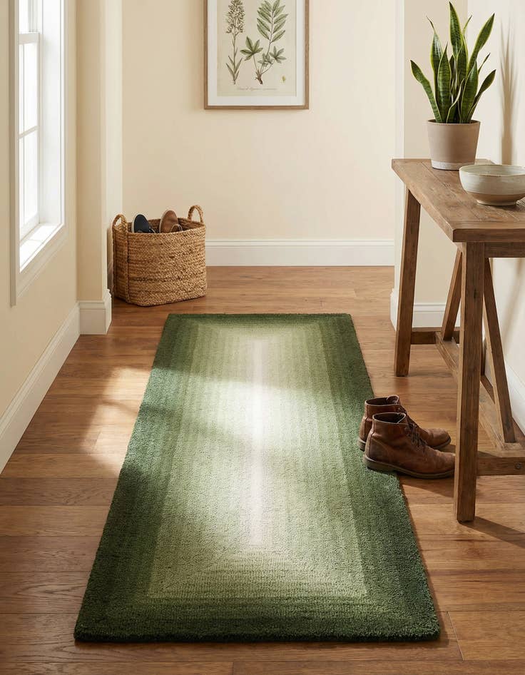 Detail image of 2' x 6' 1 Ombre Wool Runner Rug