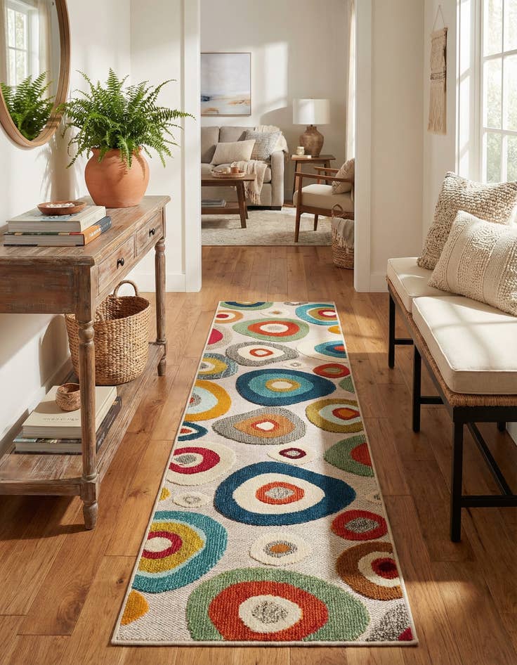 Detail image of 2' x 8' Easy-Clean Casablanca Indoor / Outdoor Runner Rug