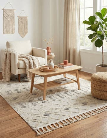 Sandy Beige Arlo Square Rug